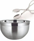 Saladeira Inox 7,4 Litros Pegador Tesoura Modelo Americano - MEUBRASILONLINE