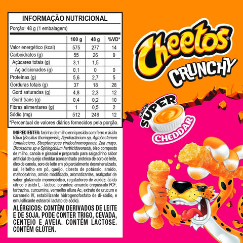 Salgadinho Cheetos Crunchy Super Cheddar 48g
