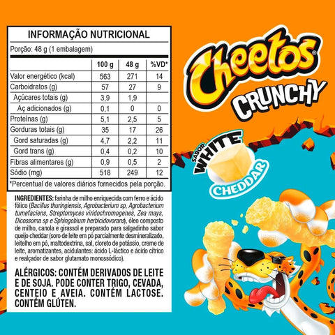 Salgadinho Cheetos Crunchy White Cheddar 48g