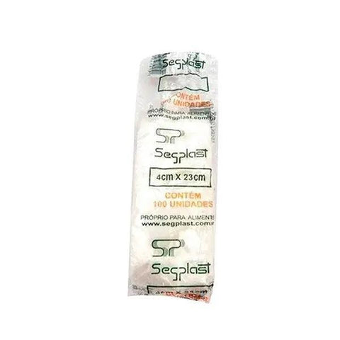 Saquinho de Geladinho Transparente 4x23cm - 100uni - MEUBRASILONLINE