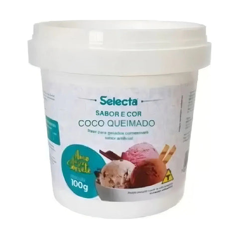 Base para Sorvete Caseiro Selecta Coco Queimado 100g