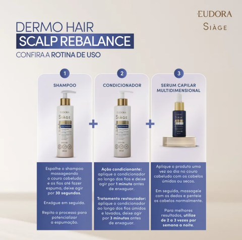 Combo Siàge Scalp Rebalance (3 itens)