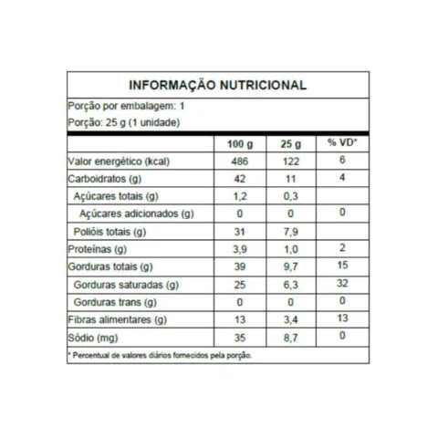 Chocolate Ao Leite de Coco Loov Chocolife (cx c/ 12 un de 25g)