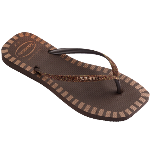 Chinelo Havaianas Slim Square Glitter Contour