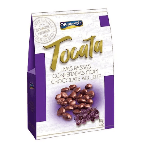 Montevérgine Tocata Uva passas c/ chocolate ao leite 80g - MEUBRASILONLINE