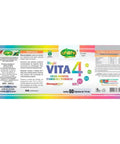 Vitaminas K2, D3, Cálcio E Magnésio Vita4 - Unilife - 60 Cápsulas - MEUBRASILONLINE