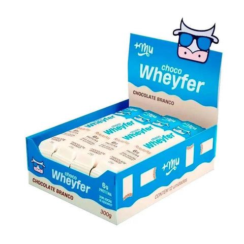 Wafer Chocowheyfer Sabor Chocolate Branco +Mu (Cx c/ 12un de 25g) - MEUBRASILONLINE