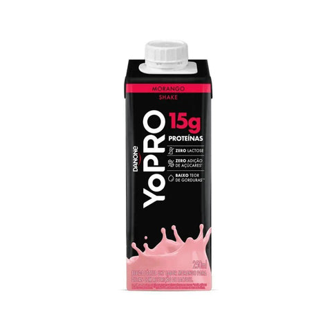 Yopro Bebida Láctea Uht Morango Danone 250 Ml - MEUBRASILONLINE