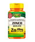 Zinco Bisglicinato Quelato Unilife 60 Cápsulas - MEUBRASILONLINE